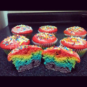 Rainbow Cupcakes