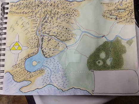 Commission: Legend of Zelda hand drawn map
