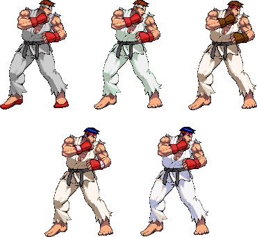 Evolution of Ryu Sprites (Street Fighter 1-3) 