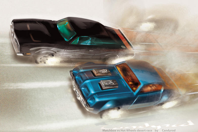 Matchbox vs Hot Wheels art