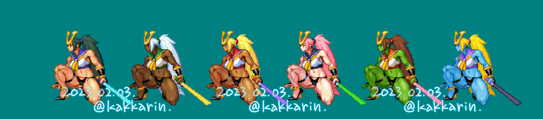 Crouching Example Animation Animation of turn around in a crouching by kakkarin on DeviantArt