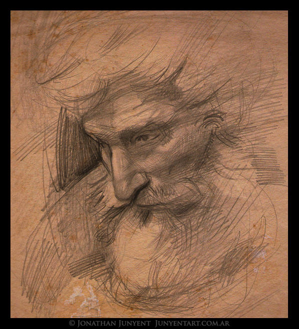 Sketch of an old man