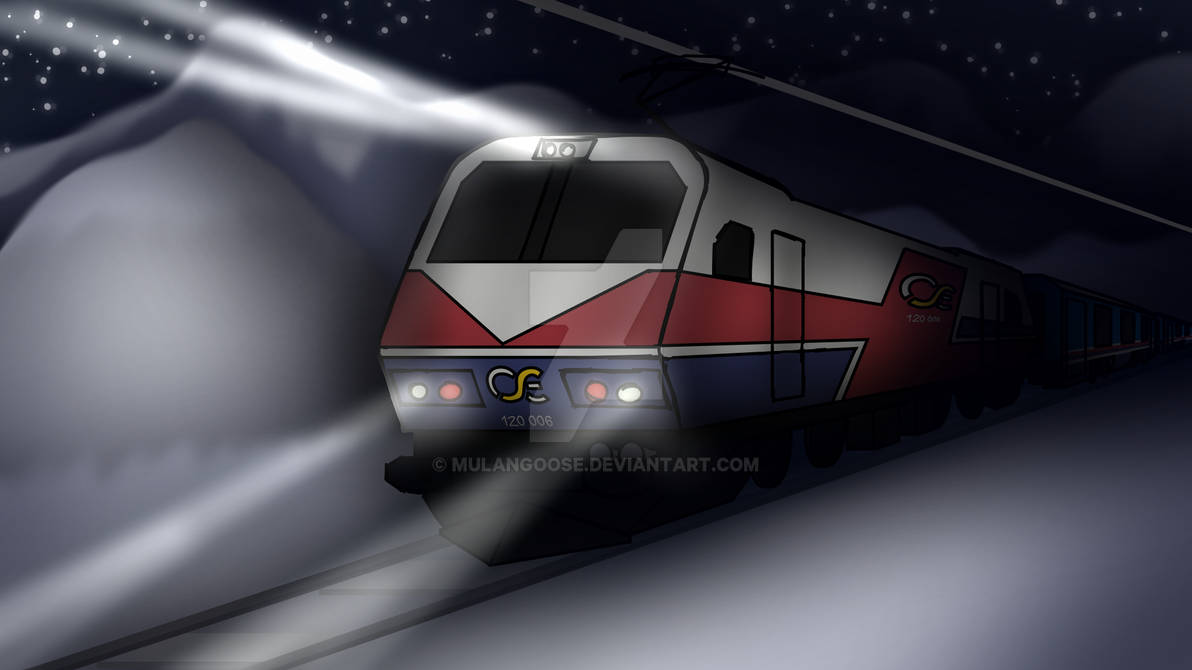 Trainose TrainOSE 120 Class No.120 006 in the snowy night by MulanGoose on ...