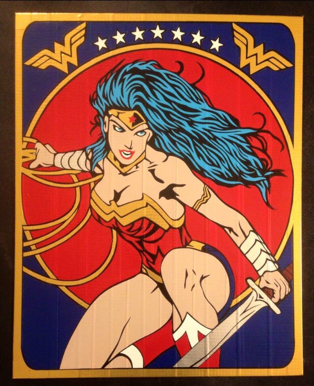 Wonder Woman Duct Tape Art