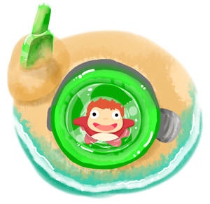 Ponyo in a Bucket