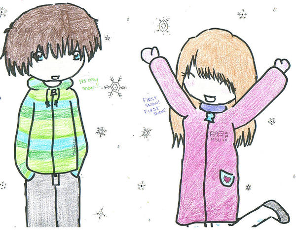 First snow by watermelonpink29 on DeviantArt