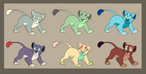 colorful lion adopts