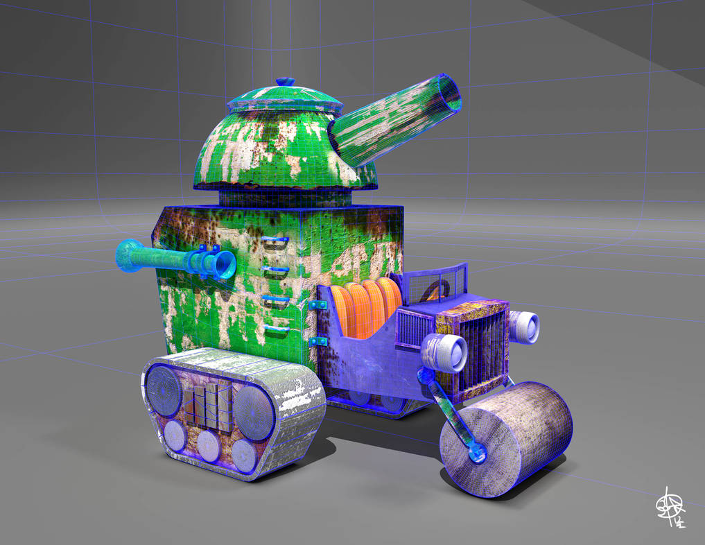 Wireframe-Tank by ZhengHu on DeviantArt