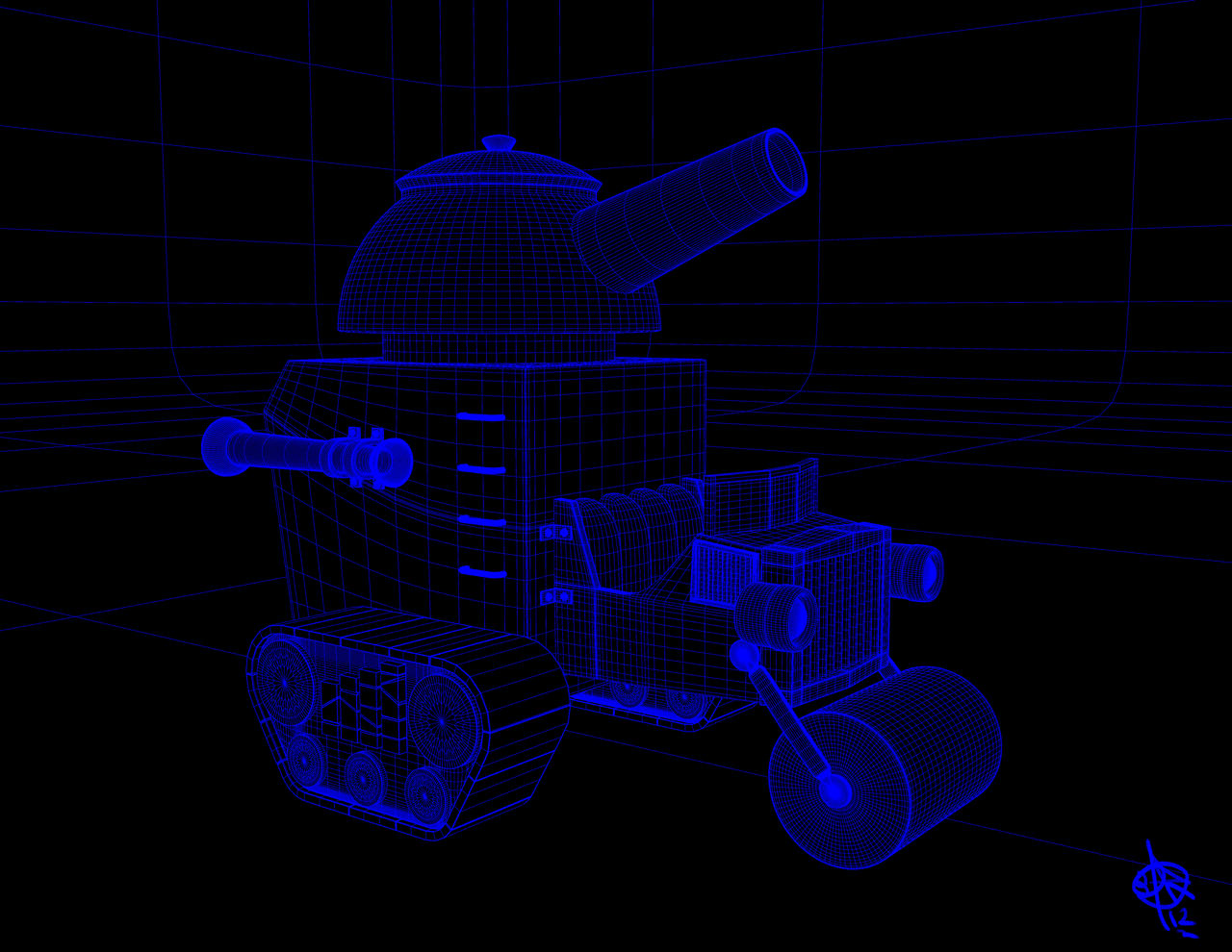 Wacky Tank Wireframe