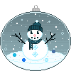 Snow Man Globe Ornament