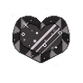Crystal Heart Black
