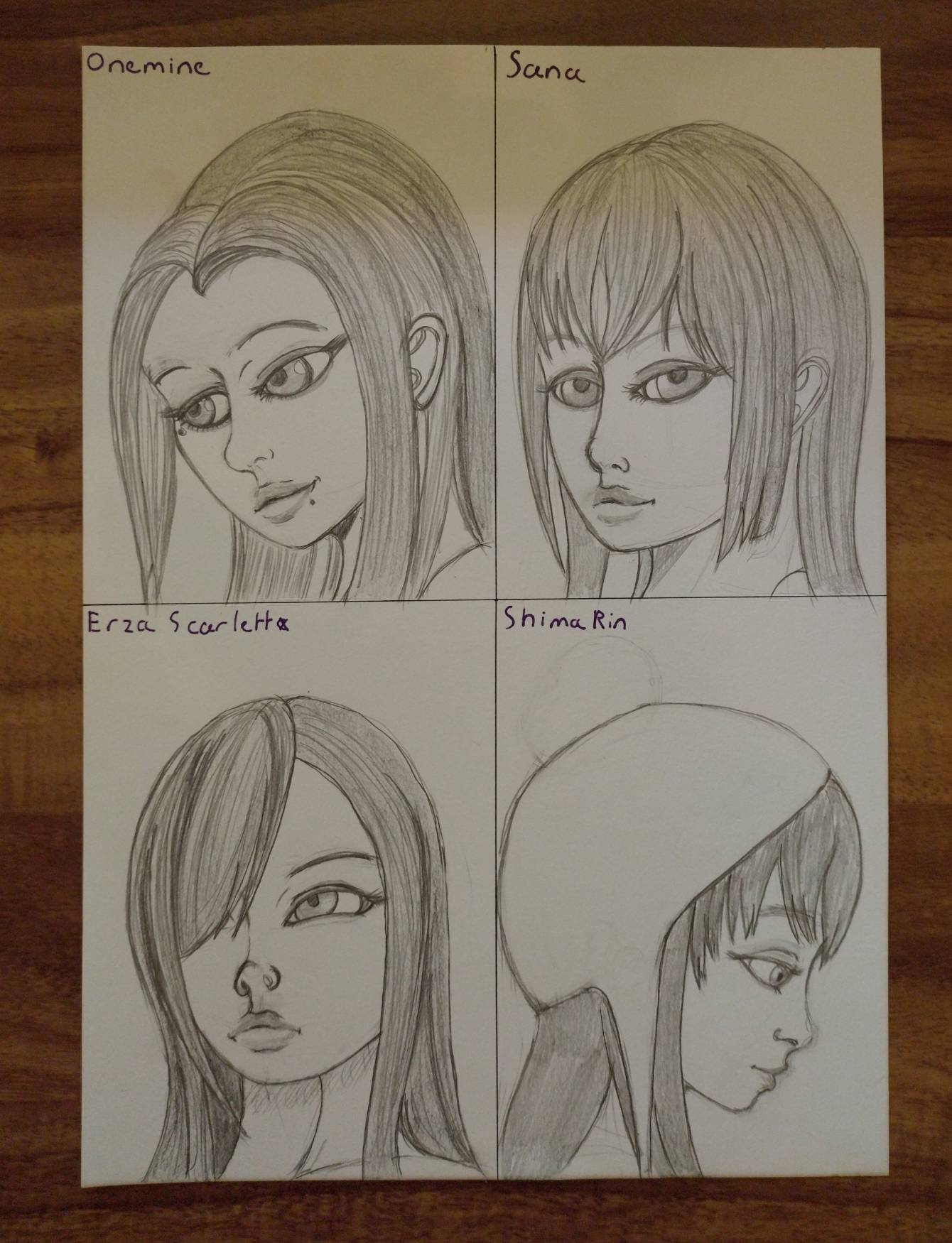 Four headshot portraits by CbassFGondola on DeviantArt