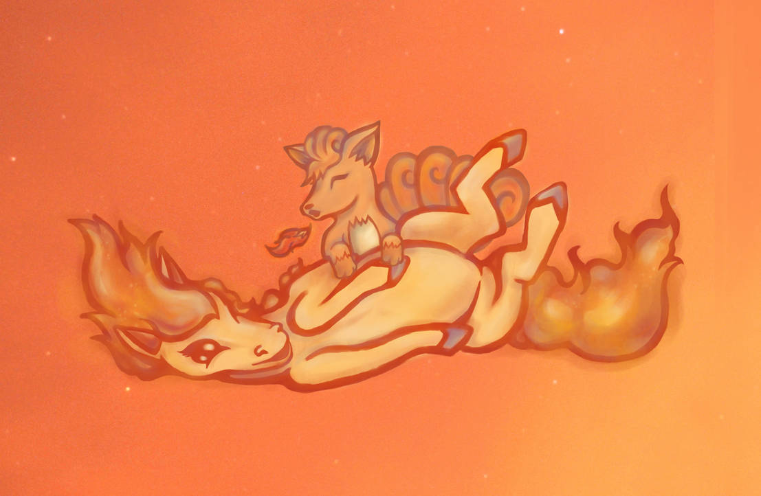 Ponyta and Vulpix BFFs