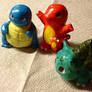 Squirtle, Charmander, and Bulbasaur