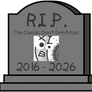 The 'R.I.P. The Classic Don't Grind App' Grave