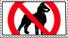 No Dogs Allowed stamp