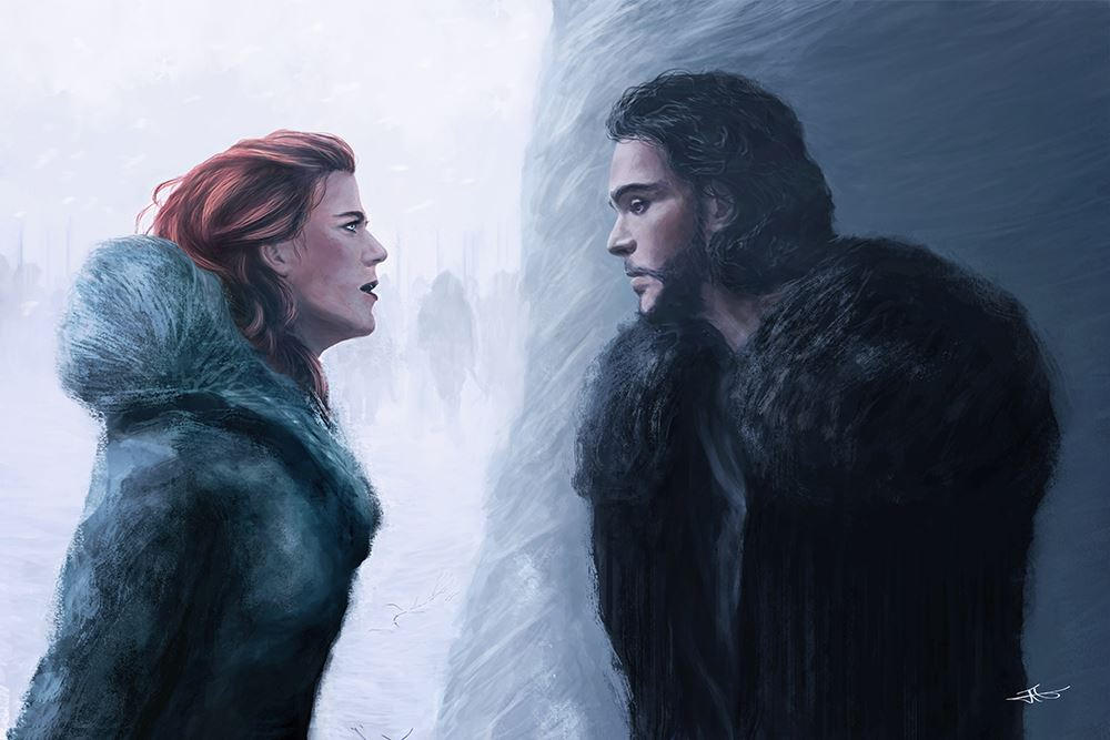 Ygritte and Jon Snow (Game of Thrones) by InkDrone