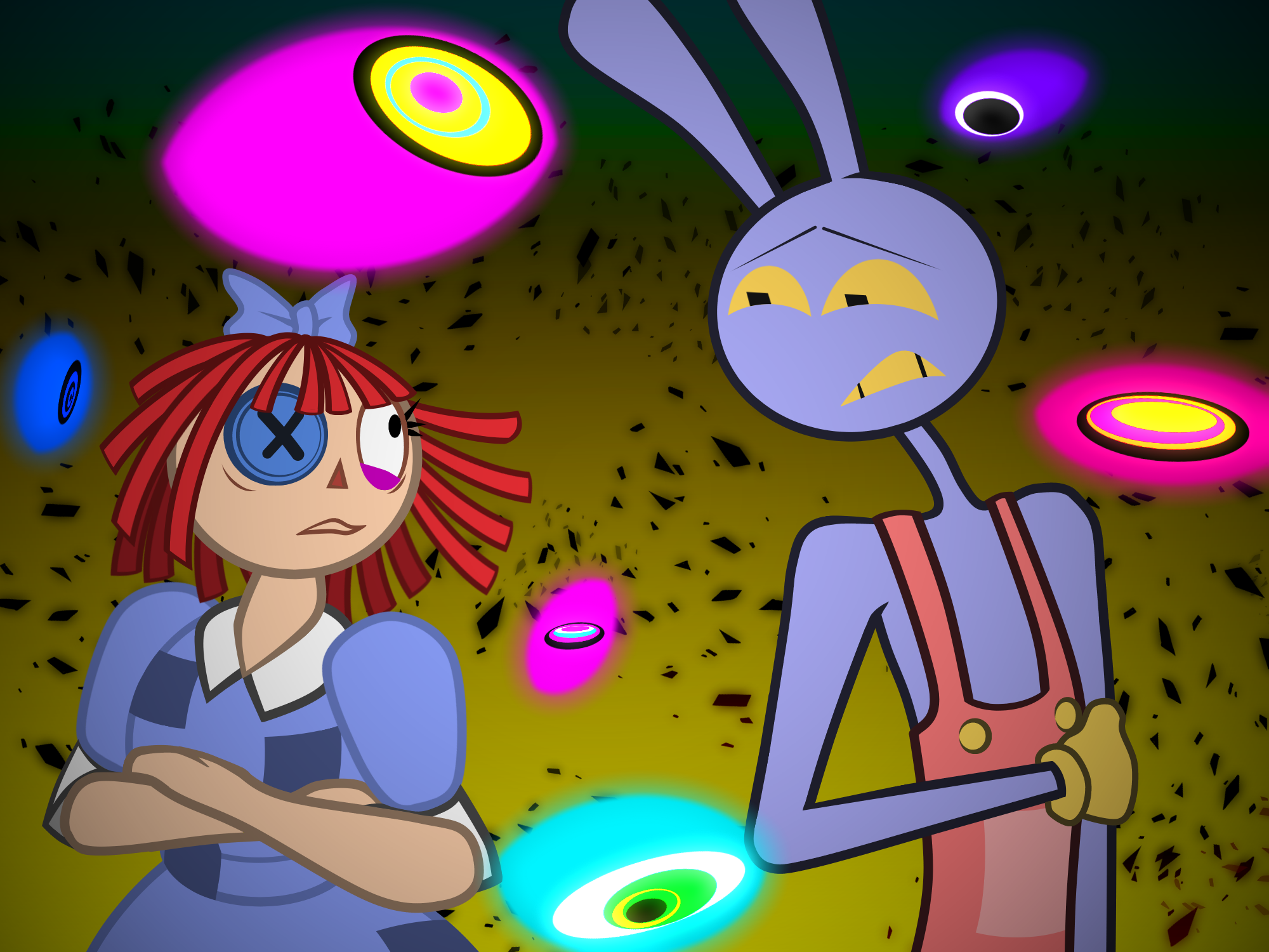 The Amazing Digital Circus Ragatha and Jax Alt. by pinkrtons on DeviantArt