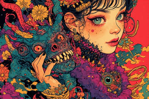 Various creative illustrations manga art works