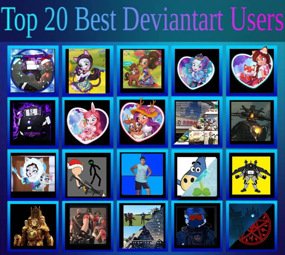 Top 20 Best Deviantart Users by TitanTVWoman6 on DeviantArt