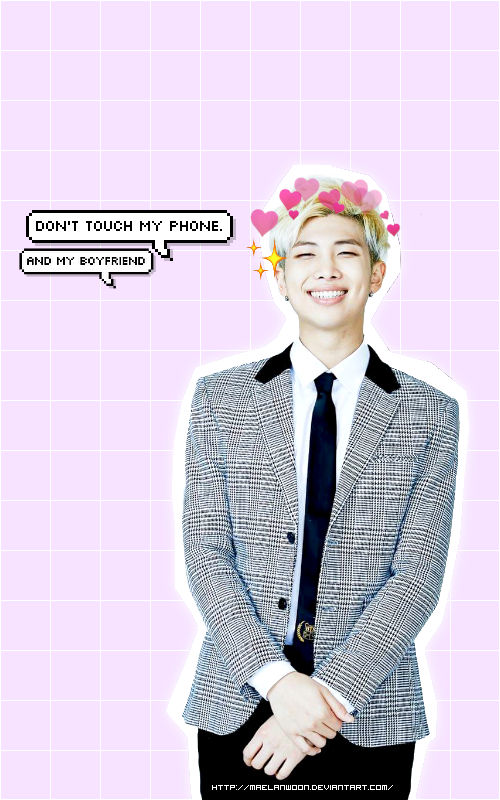 WALLPAPER RAP MONSTER ]] Don't touch my phone. by MaelanWoon on DeviantArt