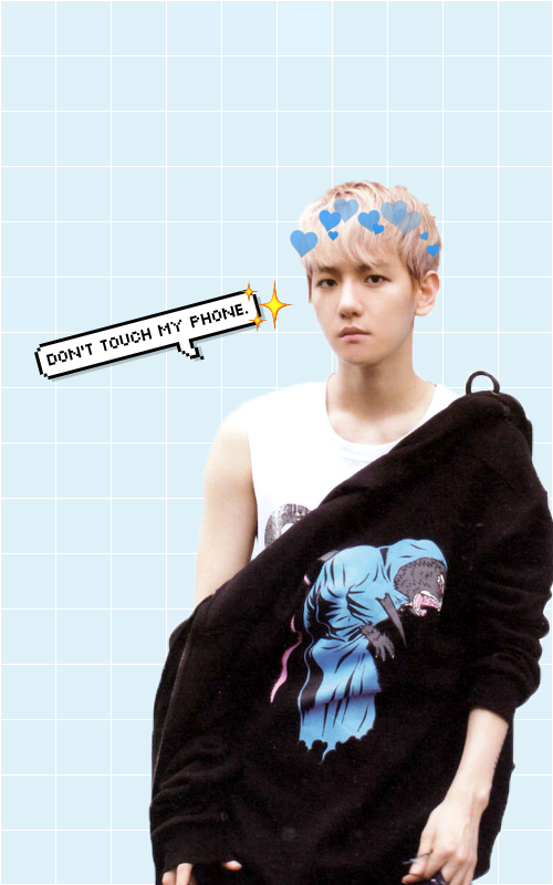 Wallpaper Baekhyun Dont Touch My Phone By Maelanwoon On