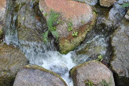 Water over rocks