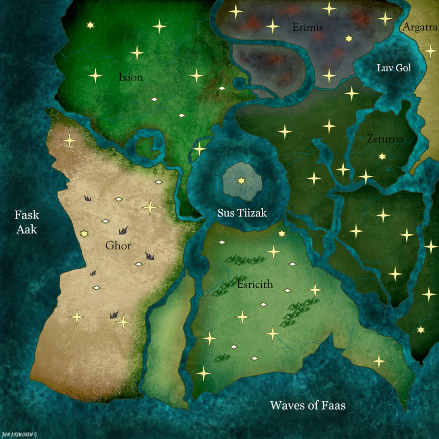 map of the dragon realms by Foxbeast on DeviantArt