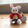 White Rabbit Mini Crochet Doll