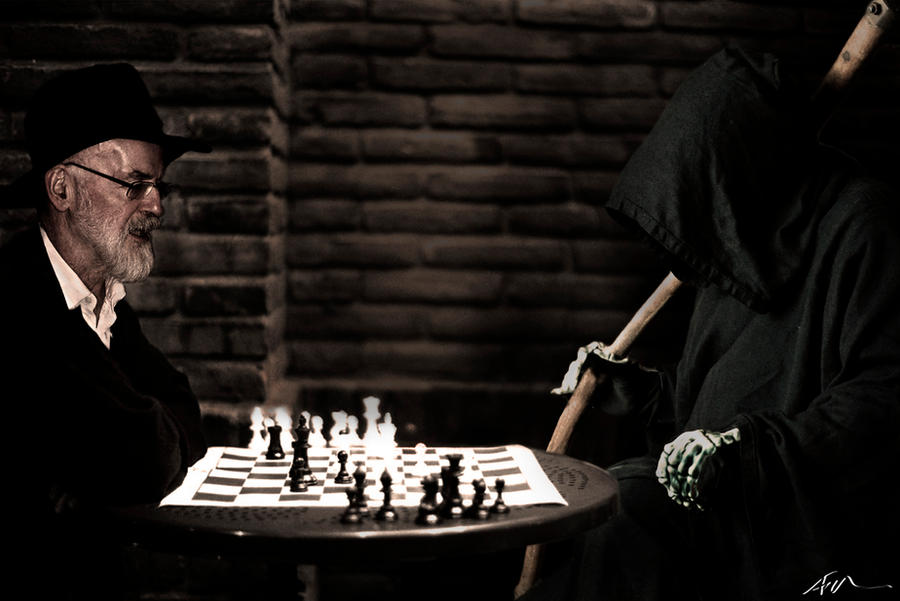 terry playing chess with death