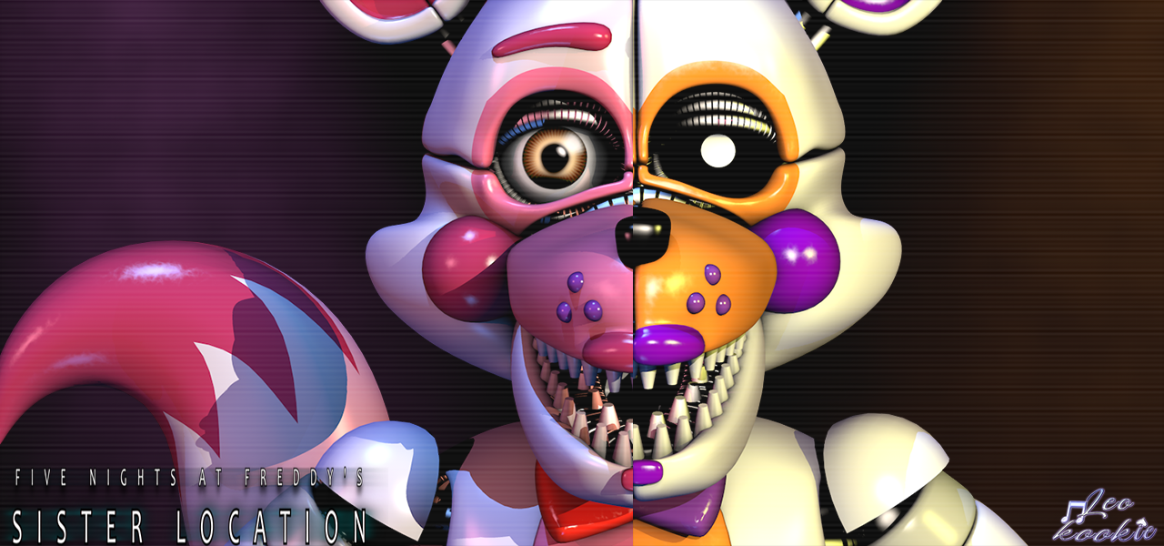 201554 - safe, artist:bsocguk, funtime foxy (fnaf), lolbit (fnaf