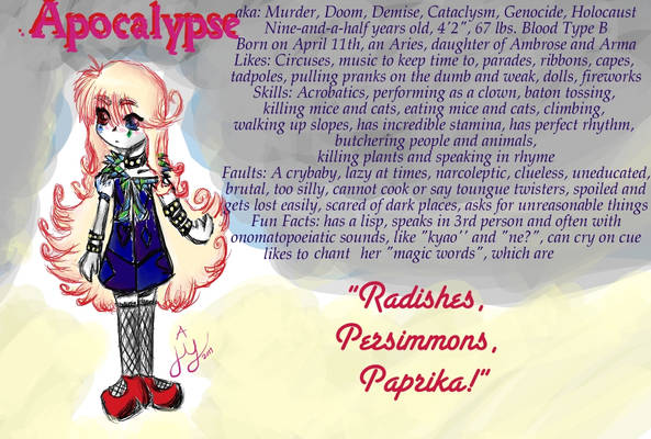 Apocalypse Ref Sheet