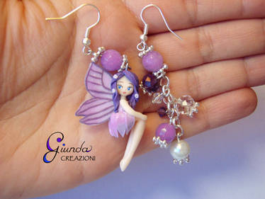 Fairy earrings - polymer clay