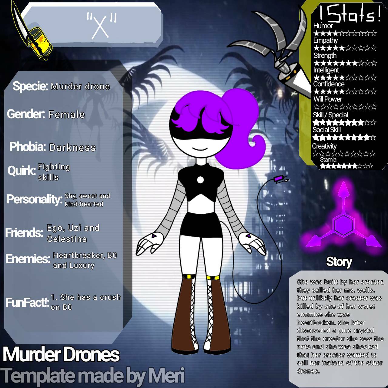 Murder drones oc serial designation X by Royalprincess600 on DeviantArt