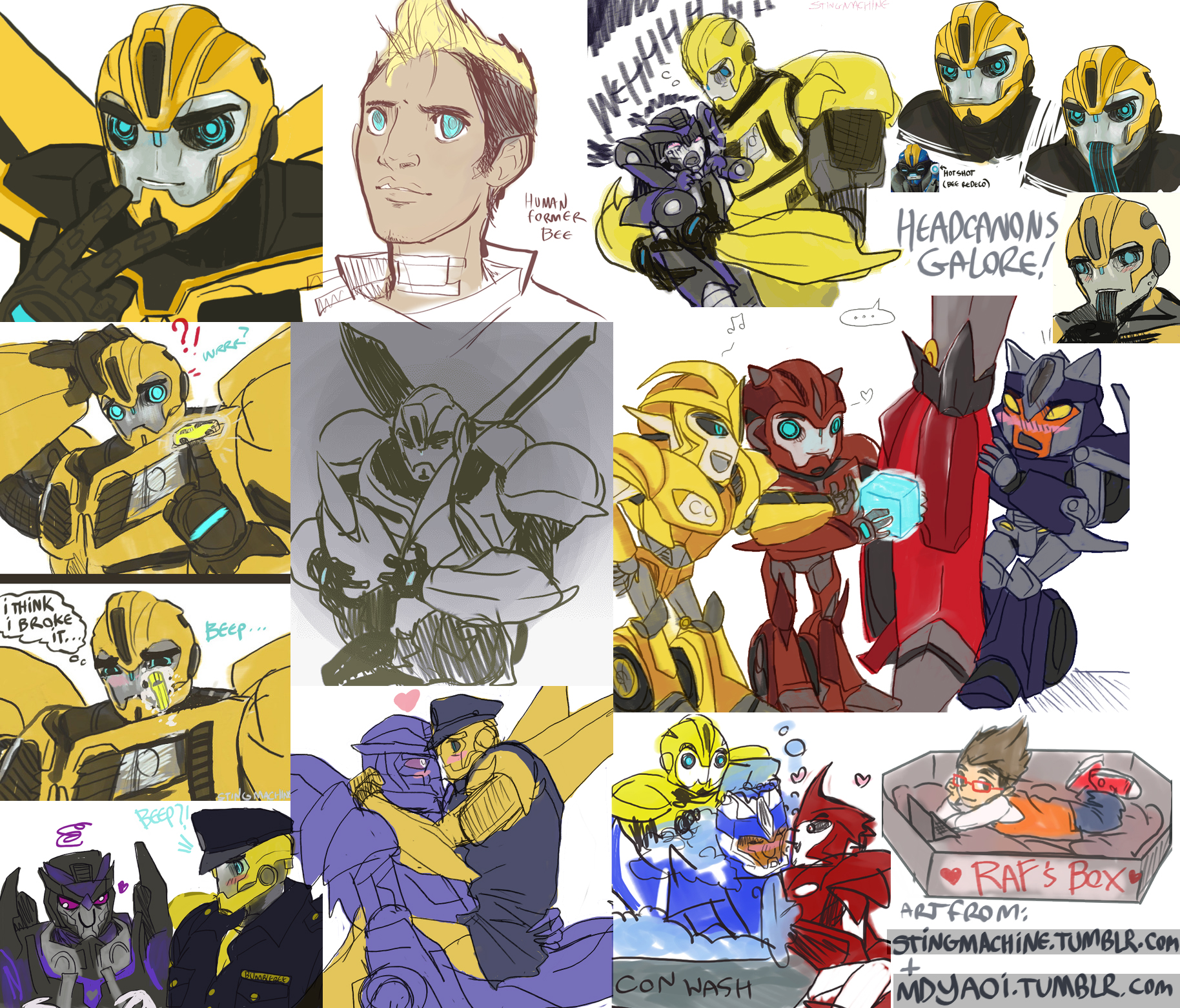 Transformers Prime - Doodle collage