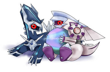 Baby Palkia and Dialga