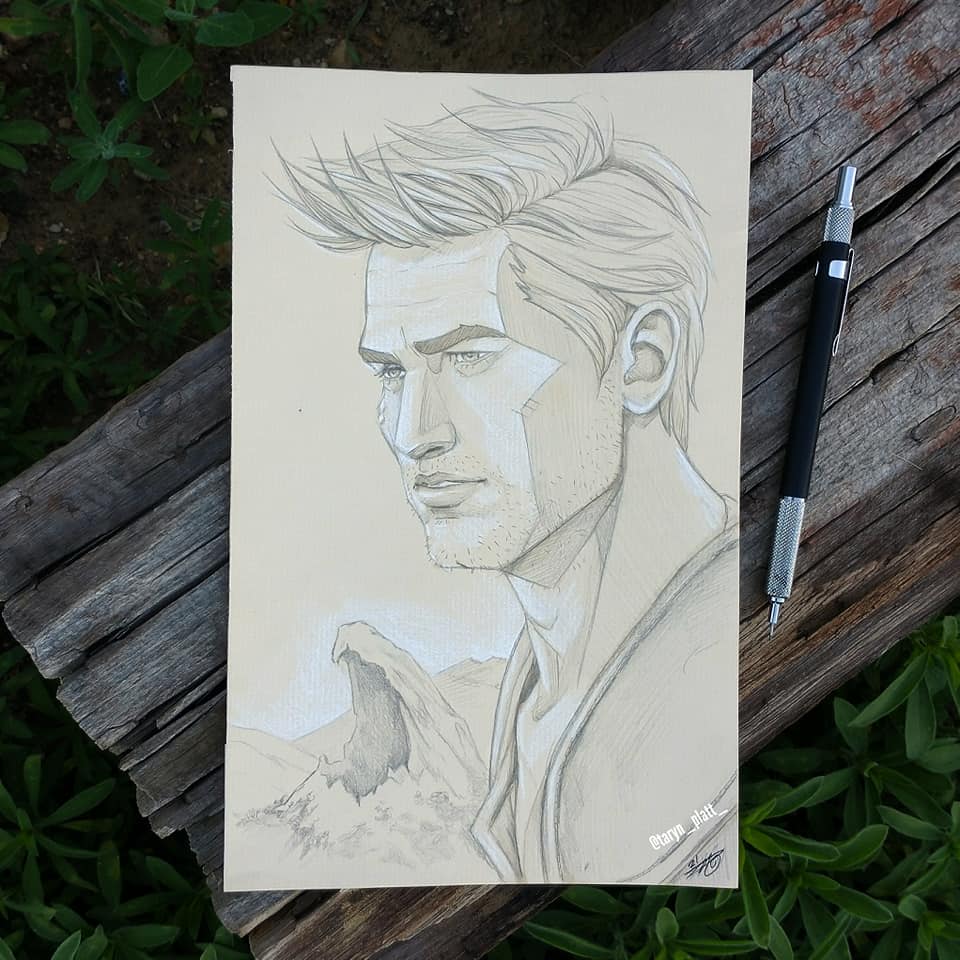 Nathan Drake Face Art - Uncharted: Drake's Fortune Art Gallery