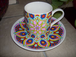 Painted Cup and Plate