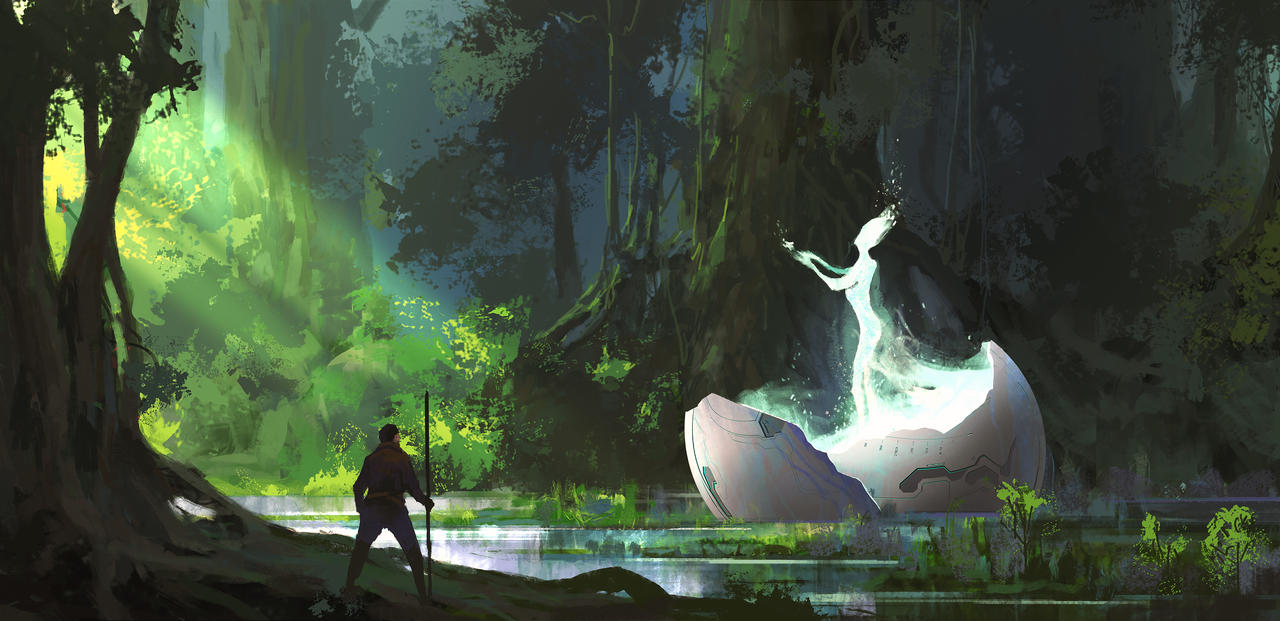 Alien-forest-illustration by Kbouras on DeviantArt