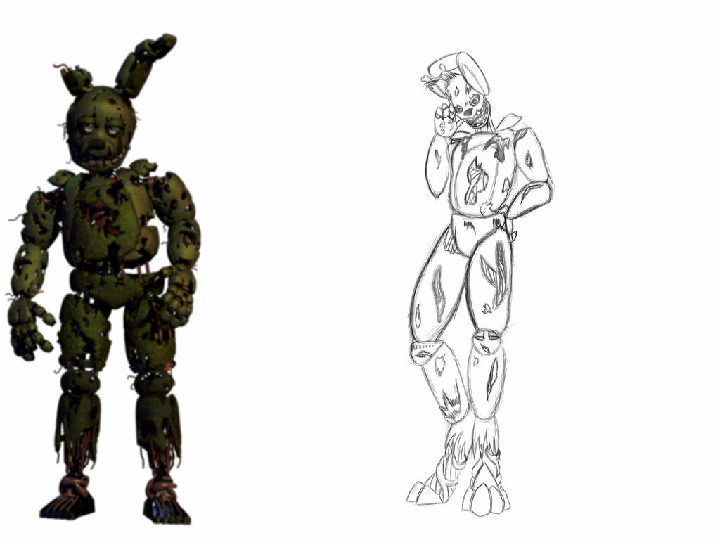 Springtrap Sketch by TheFlyingPancake12YT on DeviantArt