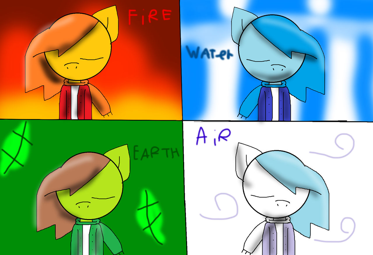 Fire Water Earth And Air by Namutheponyart on DeviantArt