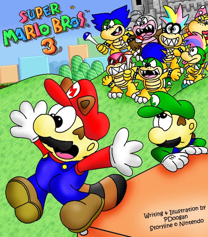 Smb3 Characters SMB3-Front Cover by Panda-Commando on DeviantArt