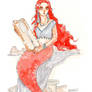 Mermaid in red