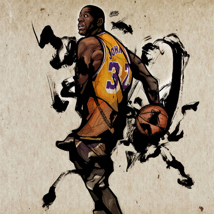 Magic Johnson Abstract Magic Johnson by kwangki on DeviantArt