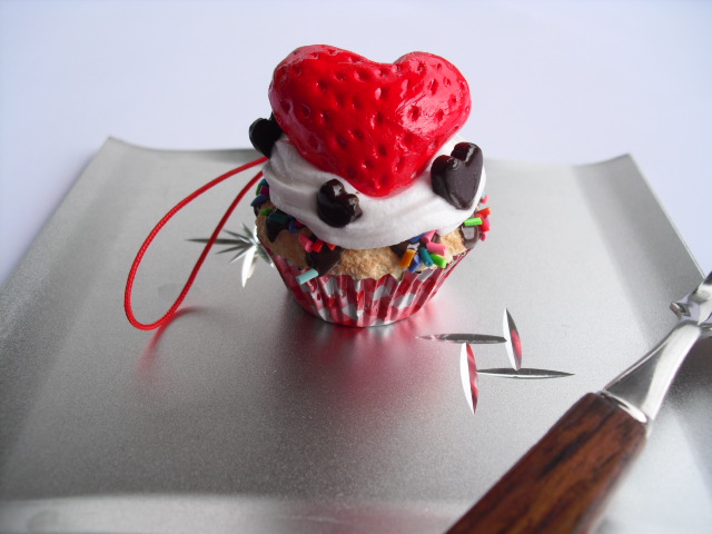 Strawberry Heart Cupcake Strap