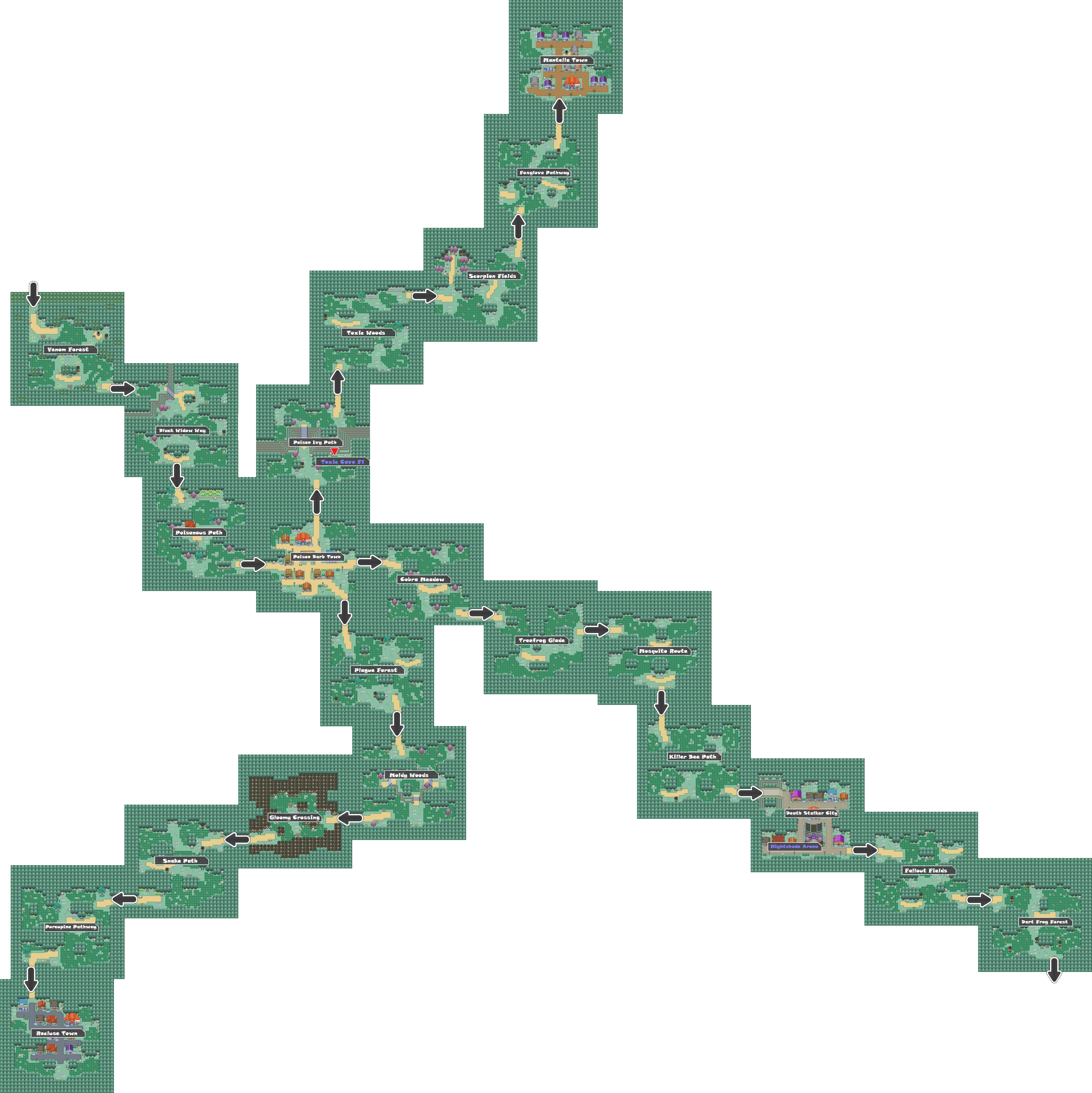 Pokemon Like Monster MMORPG V2 Zone 4 World Map by MonsterMMORPG