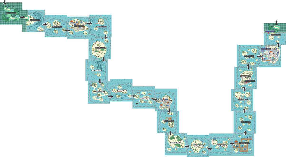 Pokemon Like Monster MMORPG V2 Zone 5 World Map by MonsterMMORPG