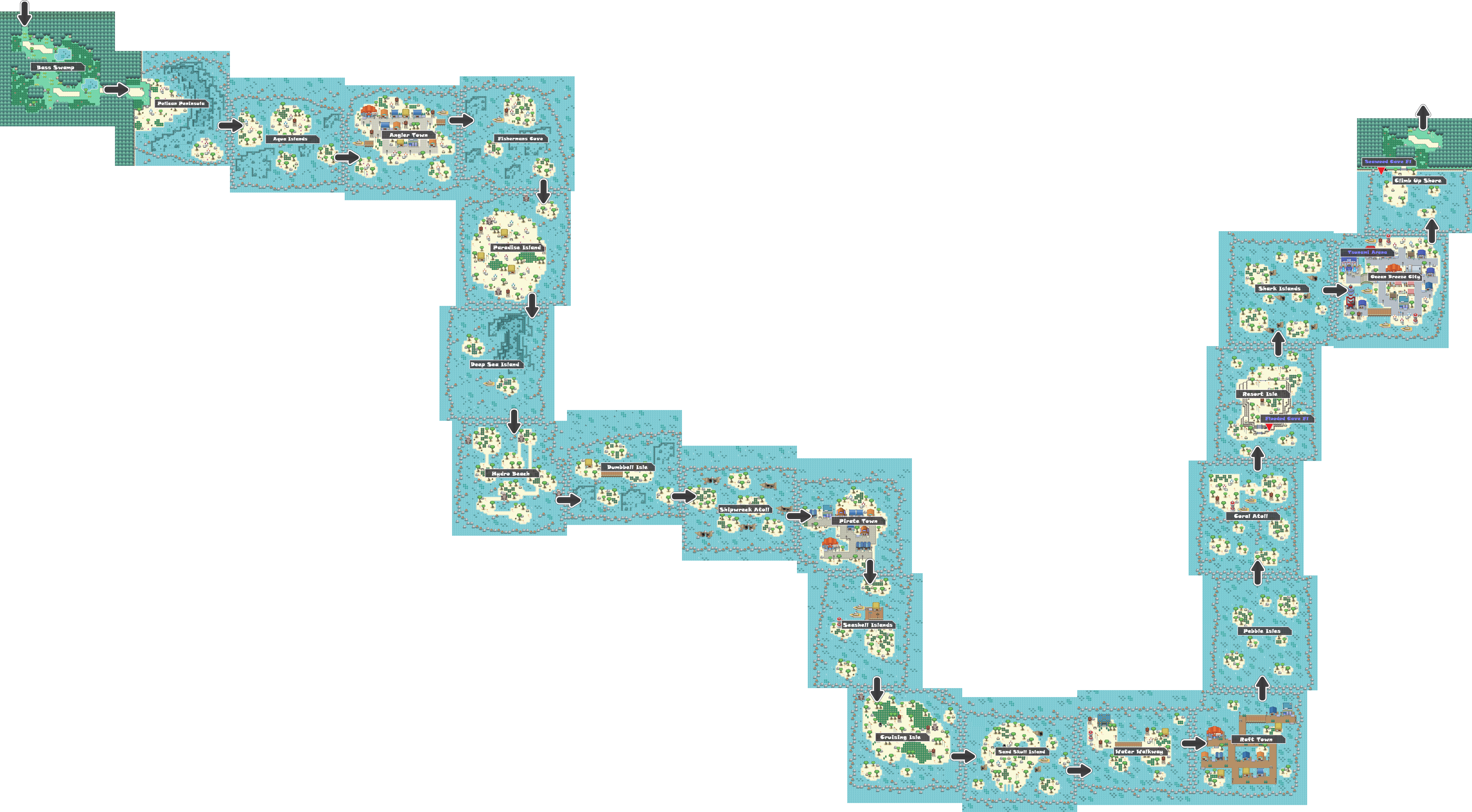 Pokemon Like Monster MMORPG V2 Zone 5 World Map