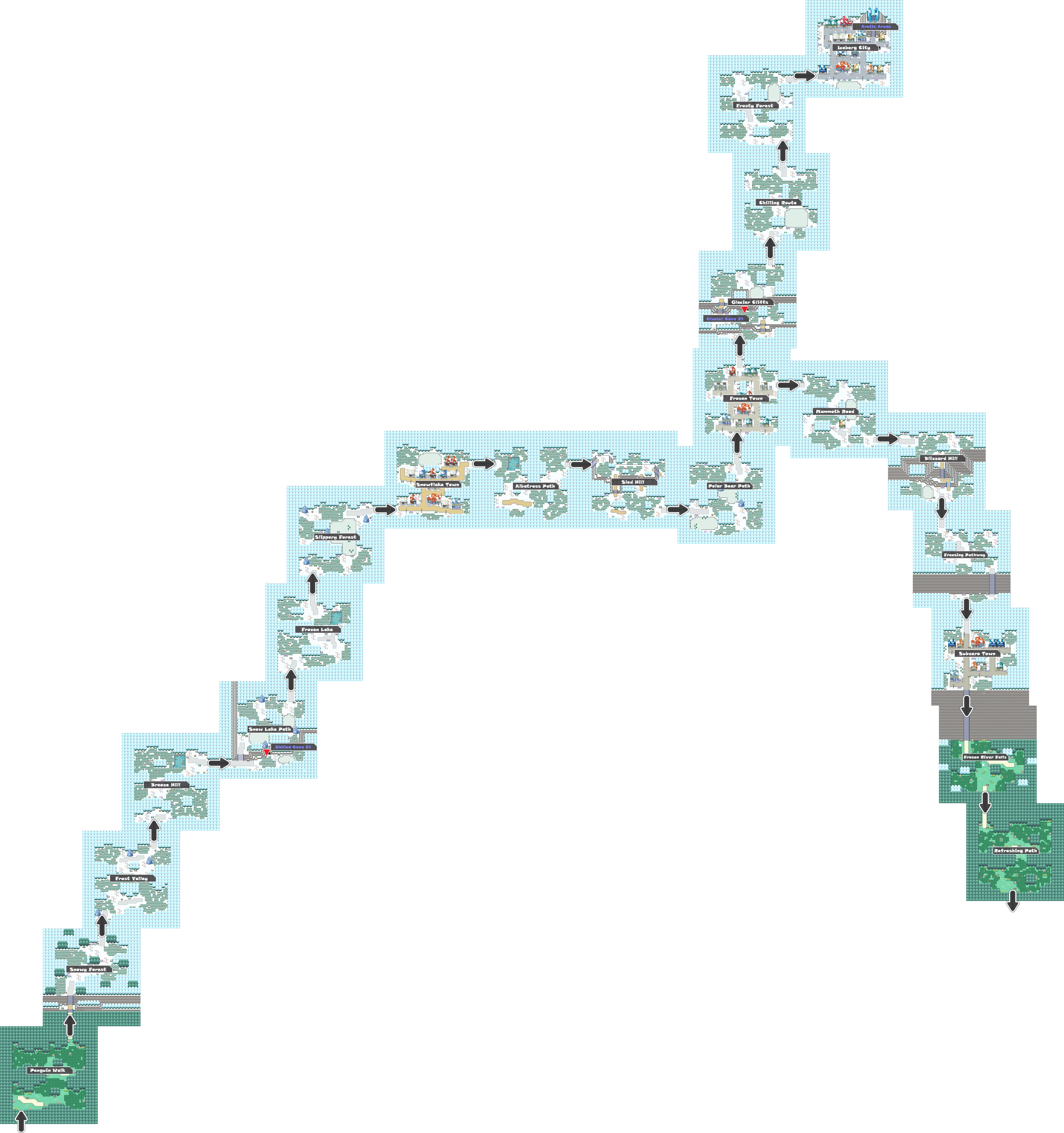 Pokemon Like Monster MMORPG V2 Zone 6 World Map by MonsterMMORPG