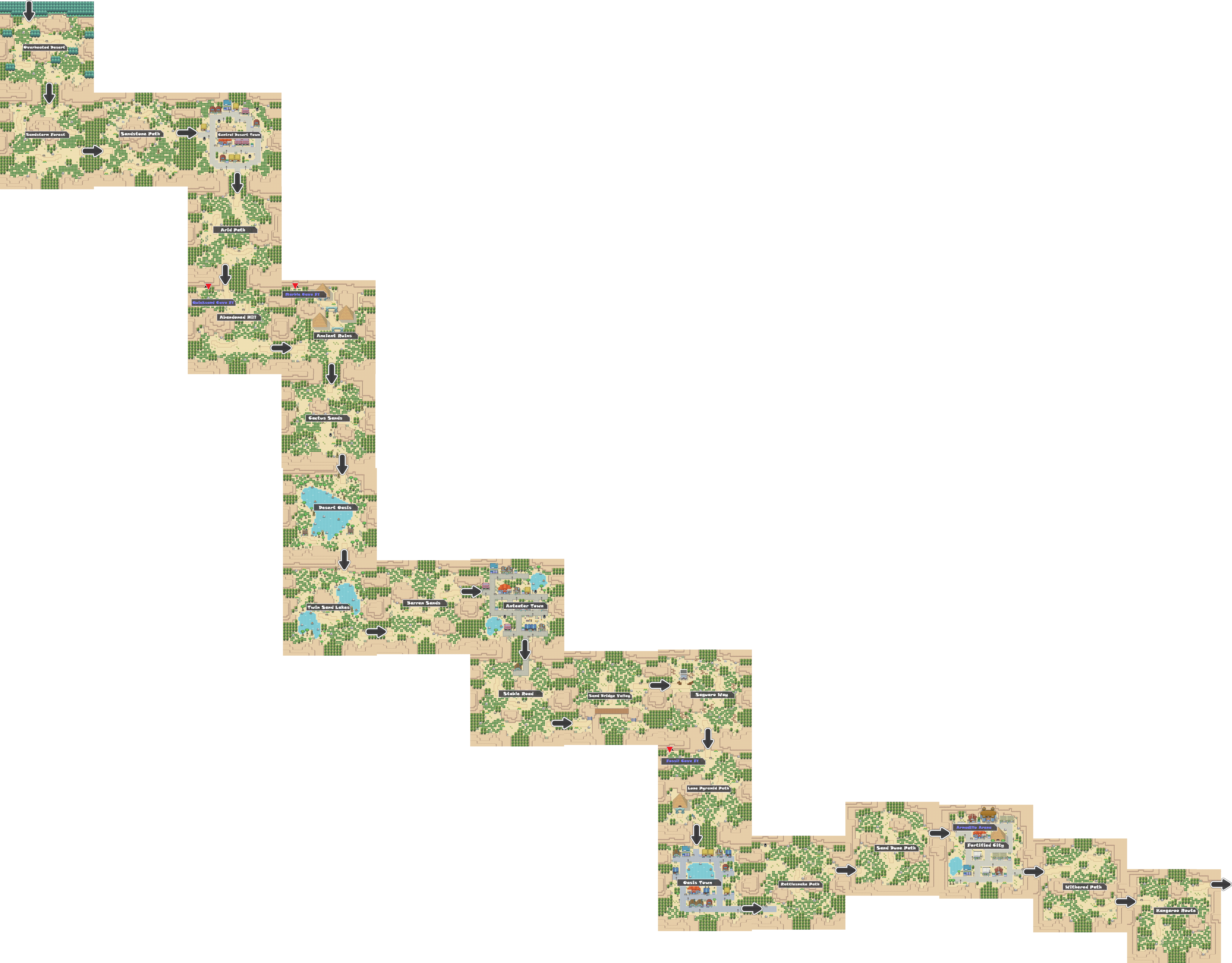 Pokemon Like Monster MMORPG V2 Zone 7 World Map